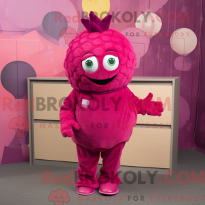 Magenta hindbær maskot...