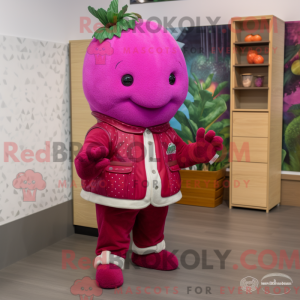 Magenta hindbær maskot...