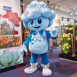 Sky Blue Cauliflower mascot...