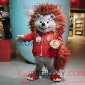 Red Hedgehog maskot kostume...