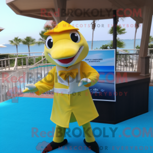 Gul Dolphin maskot...