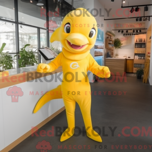 Yellow Dolphin mascot...
