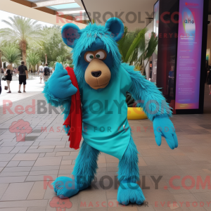 Turquoise Baboon mascot...
