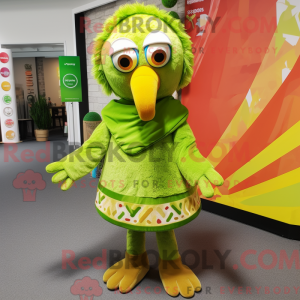 Lime Green Turkey mascot...