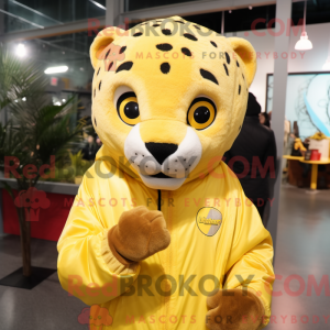 Lemon Yellow Cheetah mascot...