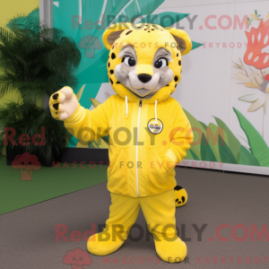 Lemon Yellow Cheetah mascot...