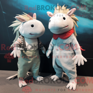 Sølv Axolotls maskot...