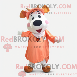 Peach Cow mascot costume...
