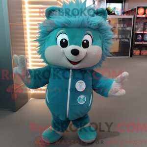 Teal Hedgehog mascot...