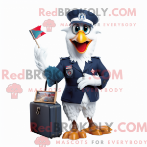 Navy Rooster mascot costume...