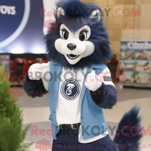 Navy Skunk maskot kostume...