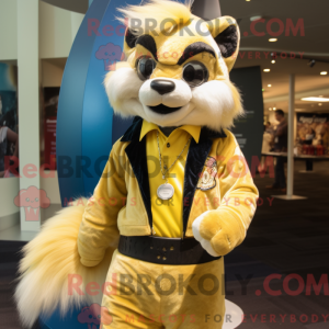 Gold Skunk mascot costume...