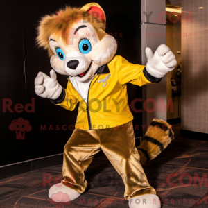 Gold Skunk mascot costume...