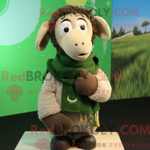 Olive Sheep mascot costume...