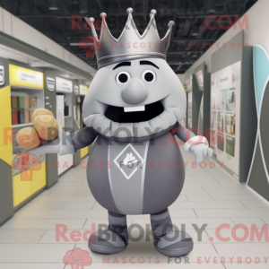Grå konge maskot kostume...