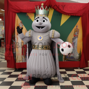 Grå konge maskot kostume...