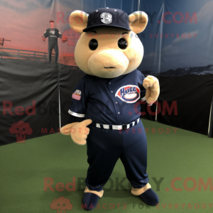 Navy Sow-mascottekostuum...