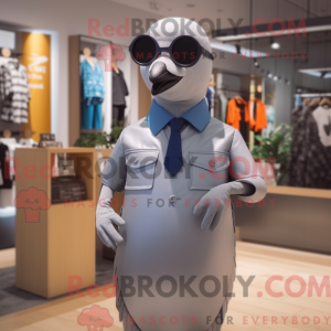 Sølvdue maskot kostume...