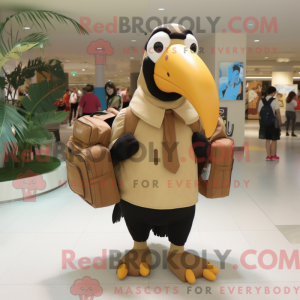 Tan Toucan mascot costume...