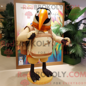 Tan Toucan mascot costume...
