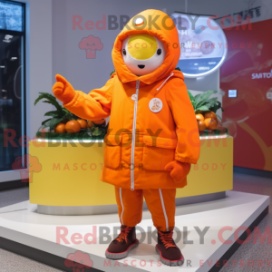 Orange Plum mascot costume...