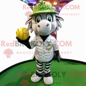 Oliven Zebra maskot kostume...