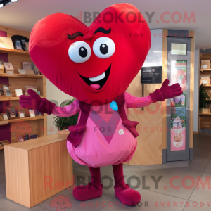 Magenta Heart mascot...