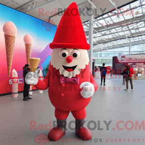 Red Ice Cream Cone mascot...