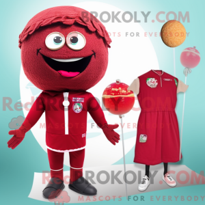 Red Falafel mascot costume...