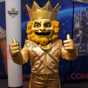 Gold King-maskotdraktfigur...