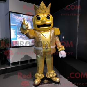 Gold King-maskotdraktfigur...