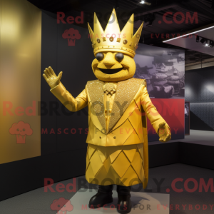 Gold King-maskotdraktfigur...