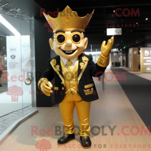 Gold King maskot kostume...