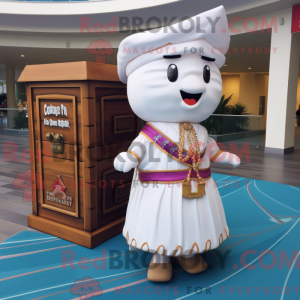 White Treasure Chest mascot...
