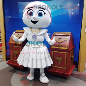 White Treasure Chest mascot...