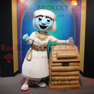 White Treasure Chest mascot...