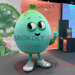 Cyan melon maskot kostume...