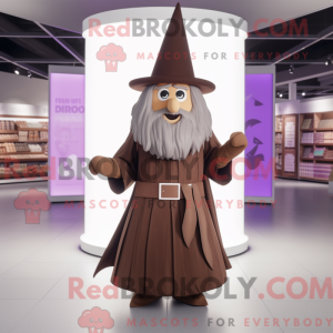 Brown Wizard mascot costume...