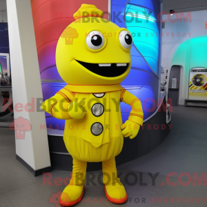 Gul Gyro maskot kostume...