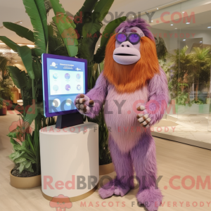 Lavendel Orangutang maskot...