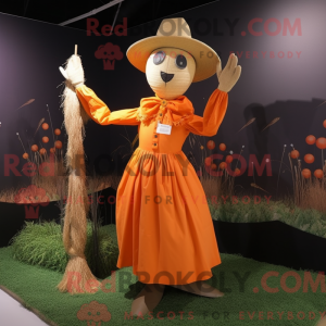 Orange Scarecrow mascot...