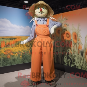 Orange Scarecrow mascot...