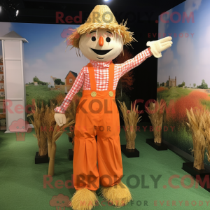 Orange Scarecrow mascot...