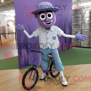 Lavender Unicyclist mascot...