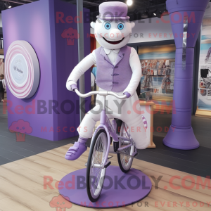 Lavender Unicyclist mascot...