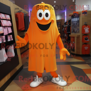 Orange Ghost mascot costume...