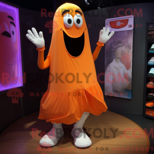 Orange Ghost mascot costume...