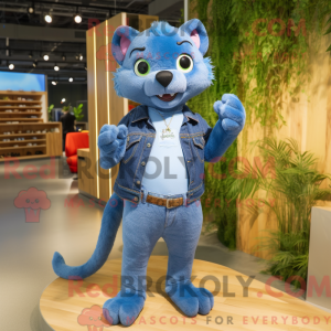 Blue Jaguarundi mascot...