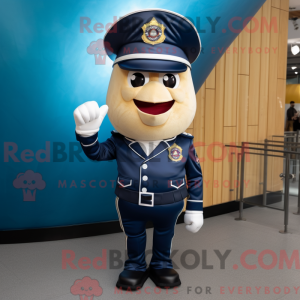 Navy Ice Cream Cone maskot...