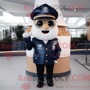 Navy Ice Cream Cone mascot...